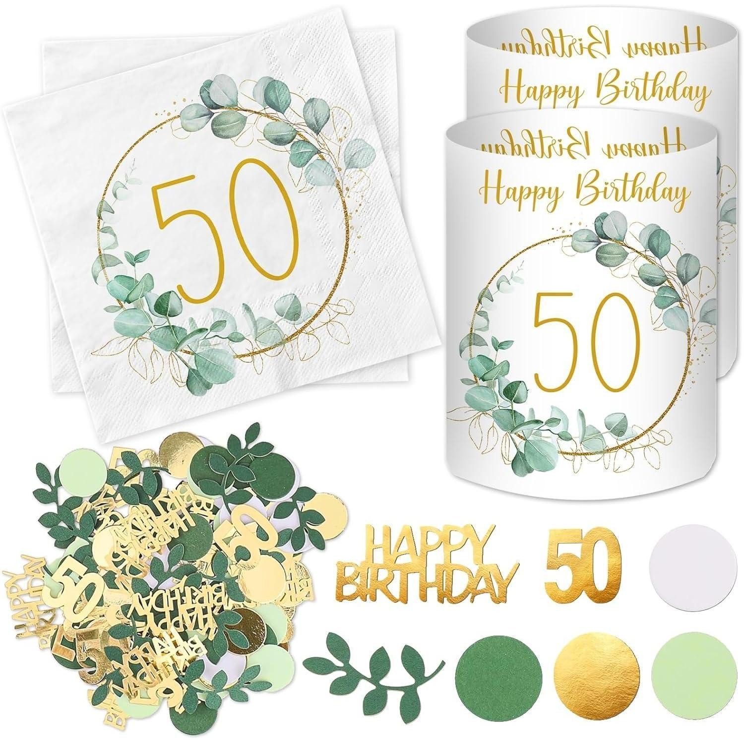 LuxusKollektion Dekohänger Servietten Windlicht Konfetti 50. Geburtstag Dek günstig online kaufen