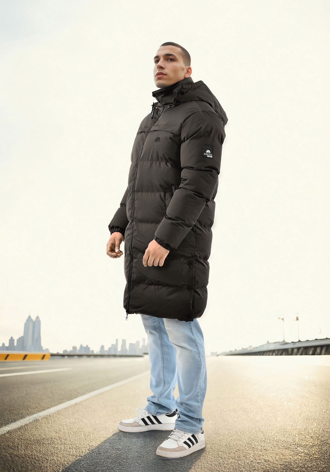 Arctic Seven Winterjacke ASNorwiig mit warmem Teddyfell und abnehmbarer Kapuze – Bild 2 von 5