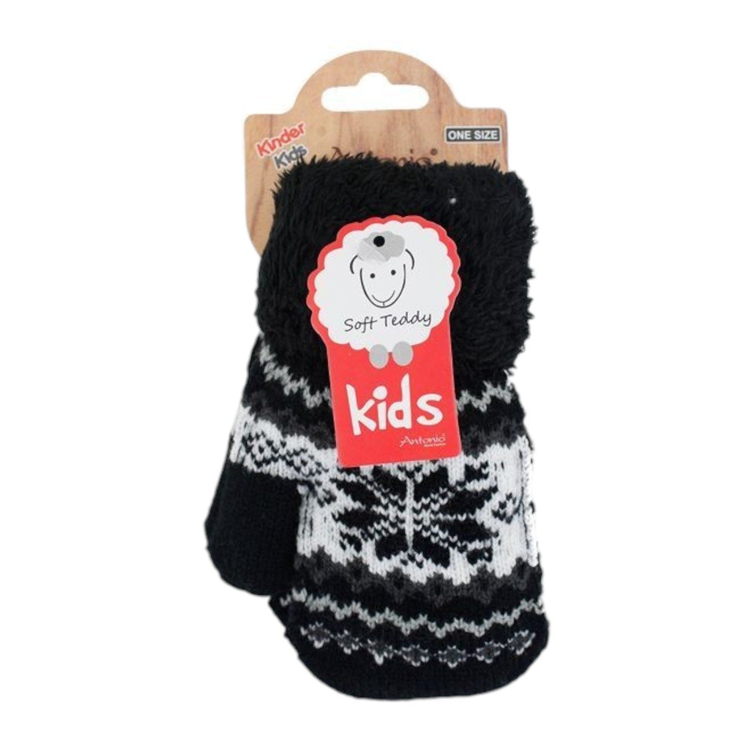 Antonio Варежки Kinder Варежки » Strickhandschuhe Winter Norweger Stern (Kein Set, 2-St., 1 Paar Перчатки) » Kids Winterhandschuhe mit Soft Teddy » Kinderhandschuhe