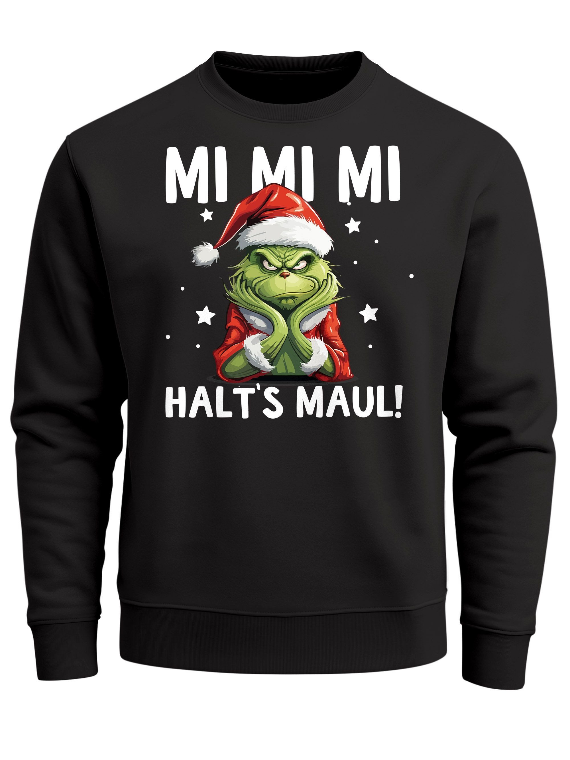 MoonWorks Sweatshirt Sweatshirt Herren Weihnachten Grinch Mimimi Halts Maul günstig online kaufen
