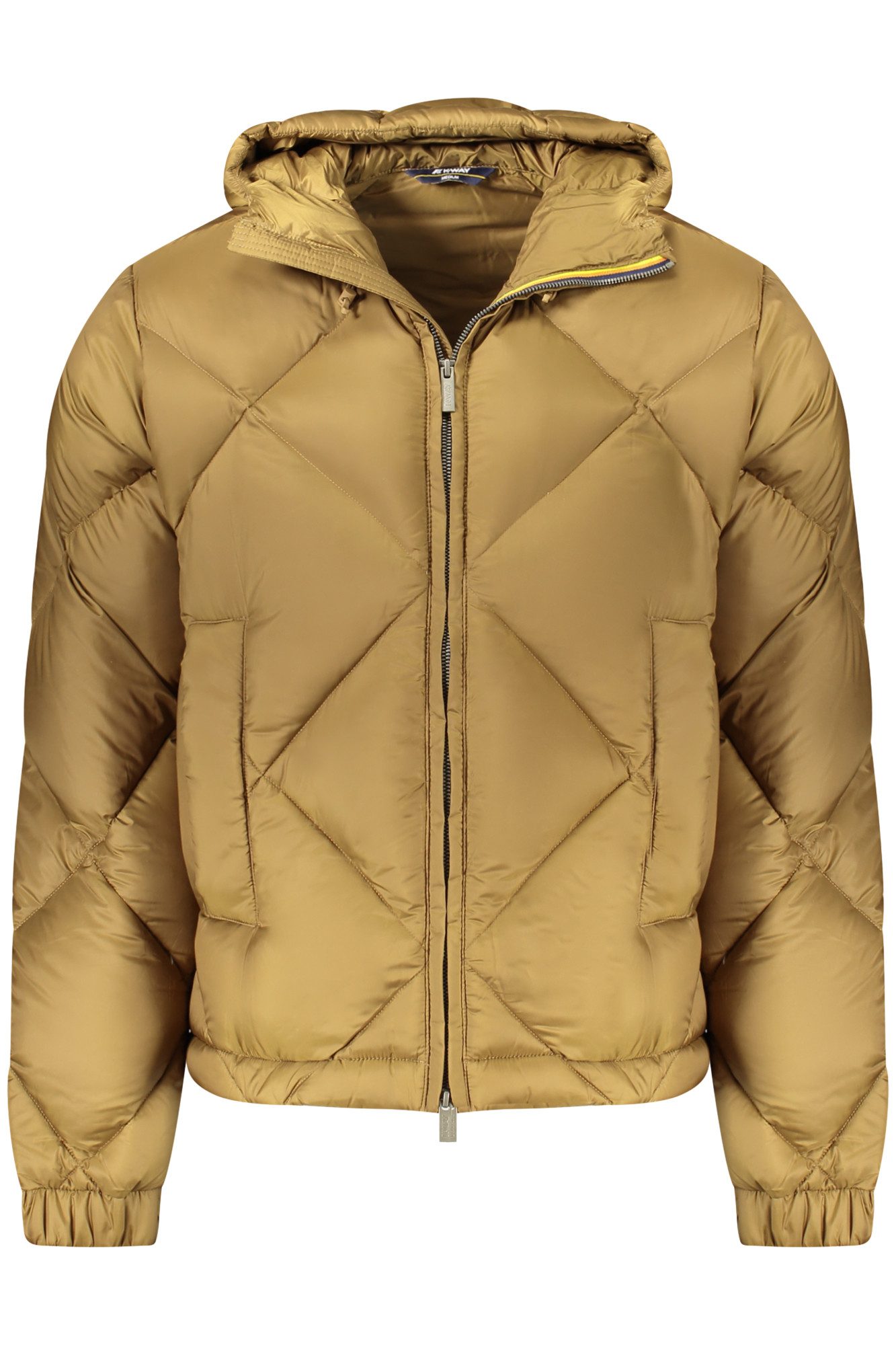 K-Way Outdoorjacke Stylische grüne Herrenjacke mit Kapuze & Kontrastdetails
