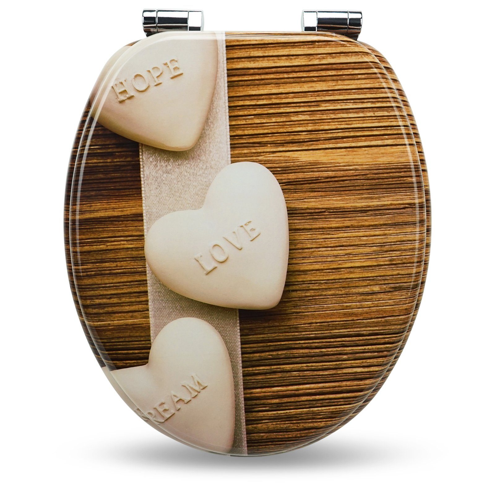 Sanfino WC-Sitz „Hearts“ hochwertiger Toilettendeckel mit günstig online kaufen