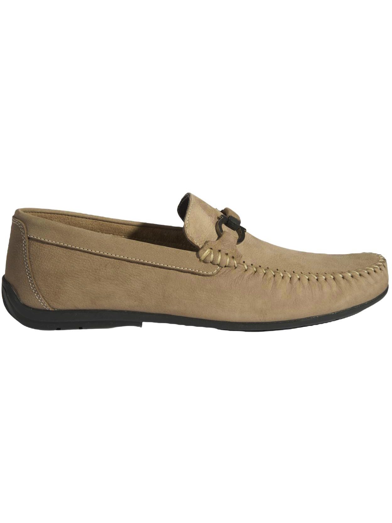 Herren-Slipper – Obermaterial aus Wildleder, Textilfutter, flacher Ab Loafer