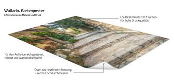 Wallario Sichtschutzzaunmatten Alte steinerne Gasse in Südfrankreich