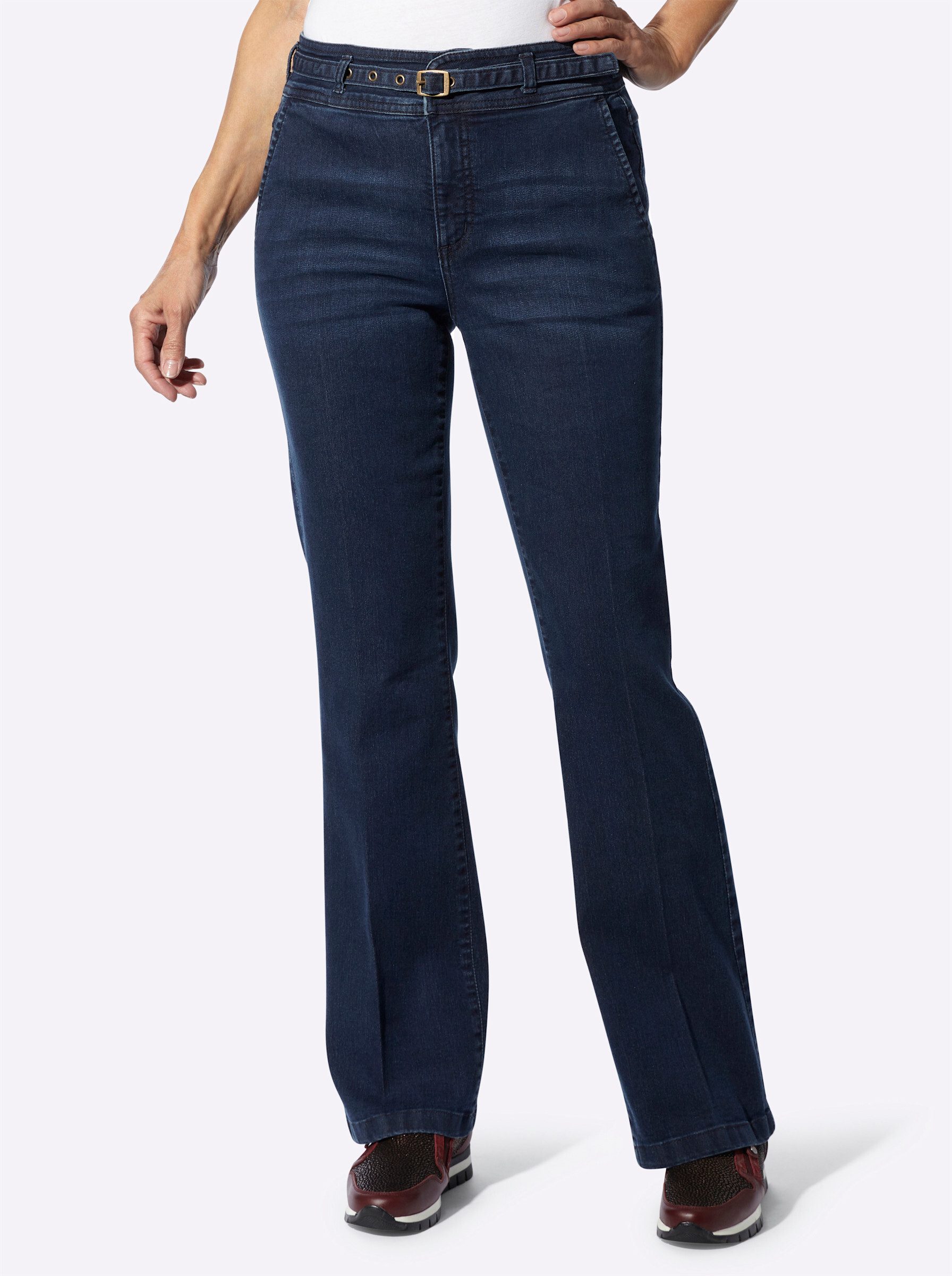 Sieh an! Bequeme Jeans Jeans erhöht