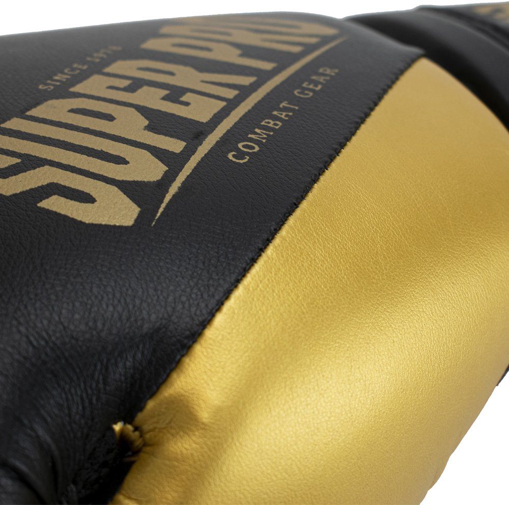 Super Pro goldfarben/schwarz Ace Boxhandschuhe