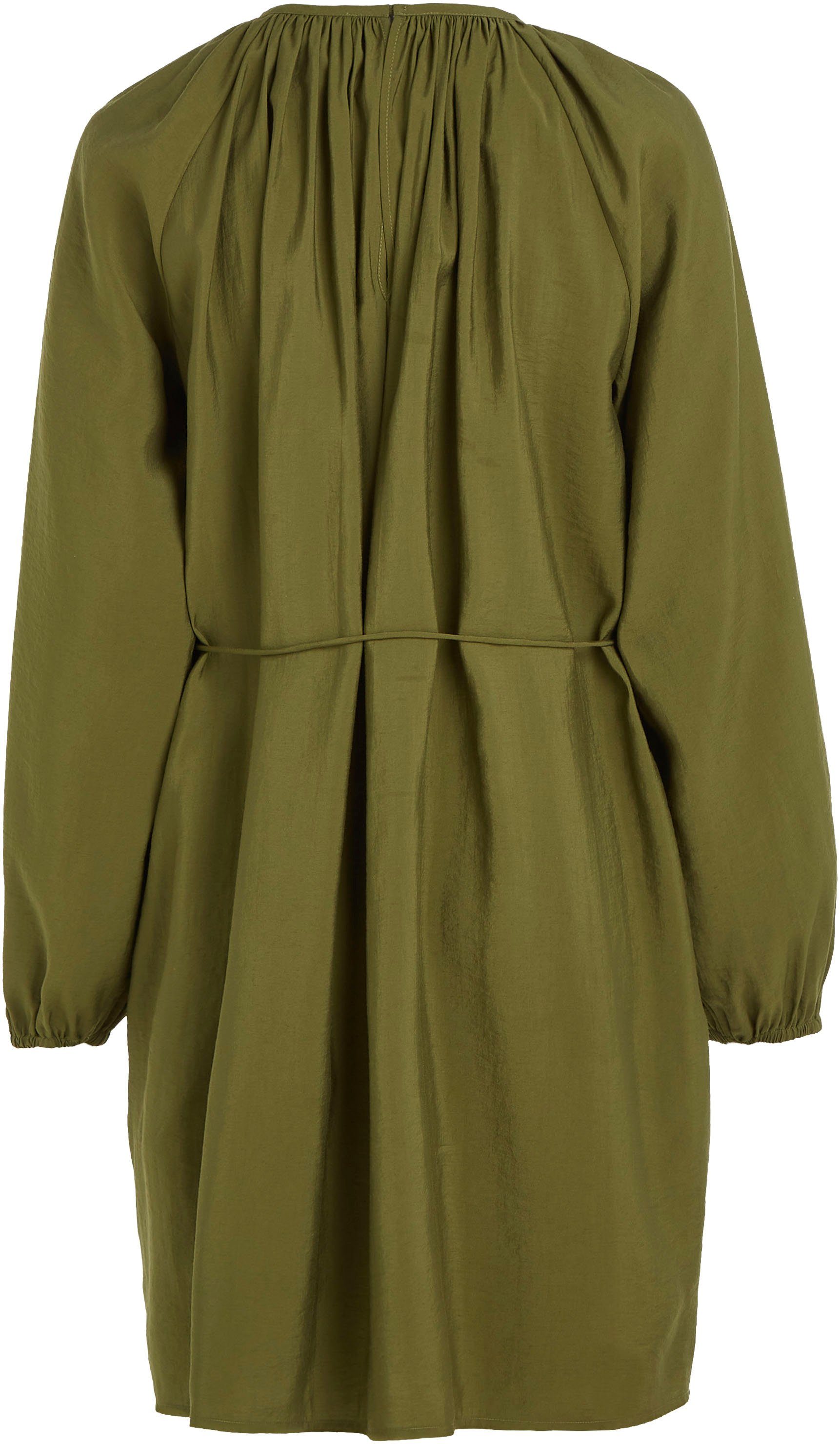 DRESS Taillenbund MODAL TEXTURED Blusenkleid Green mit Tommy SHORT Putting Hilfiger