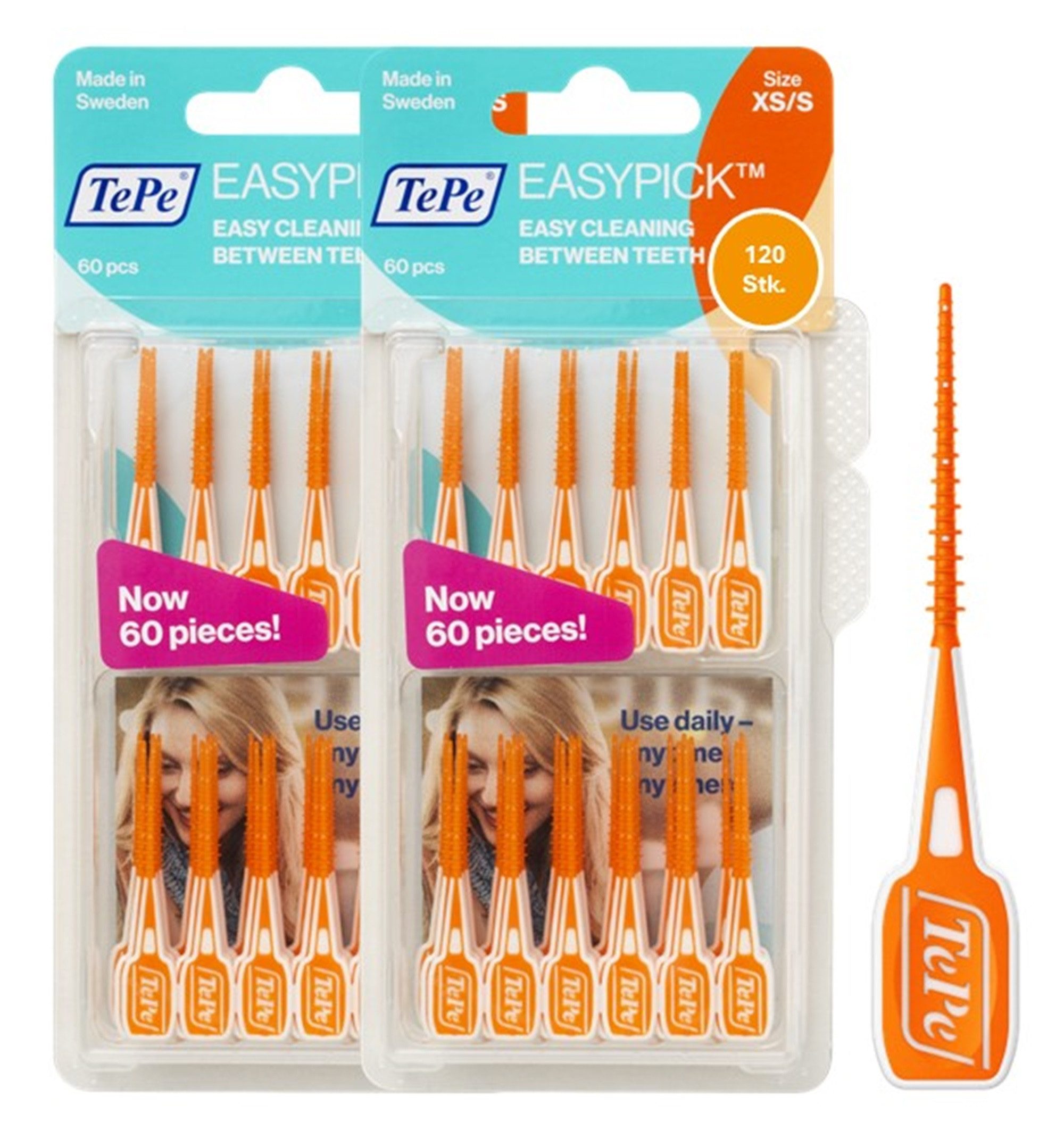 Interdentalbürsten EasyPick Dental Stick, 120 Stück (Doppelpack 2x 60 Stück)