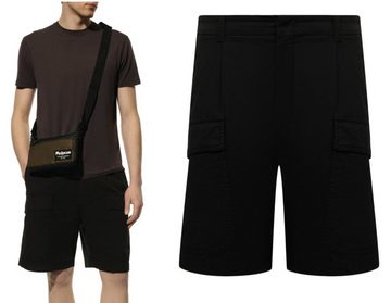 Ermenegildo Zegna Shorts ZEGNA Black Ripstop Bermuda Cargo Army Shorts Safari Pants Trousers Ho