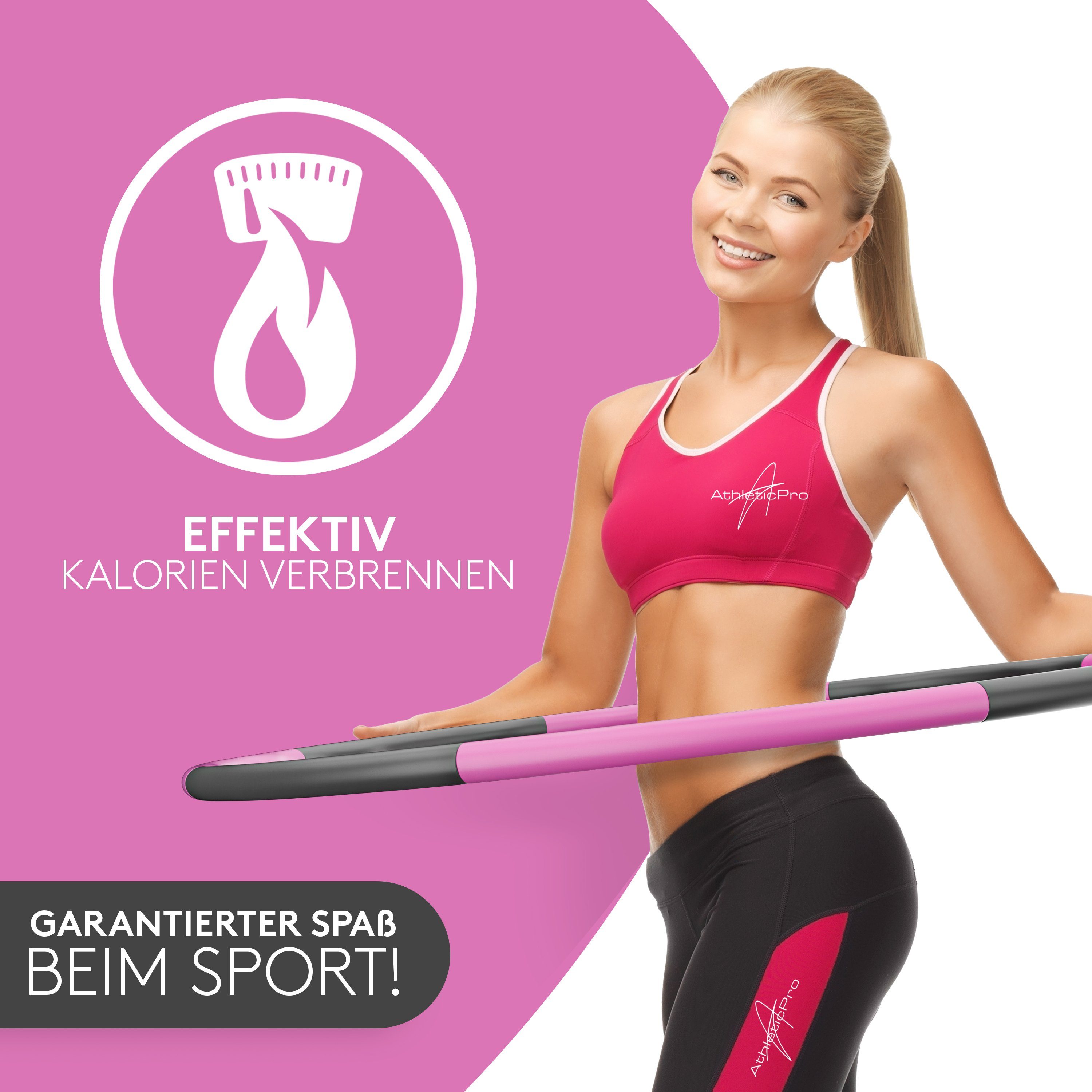 Reifen Reifen Hoop [0.75-1kg] Erwachsene - AthleticPro Steckbarer Hula Hula-Hoop-Reifen AthleticPro