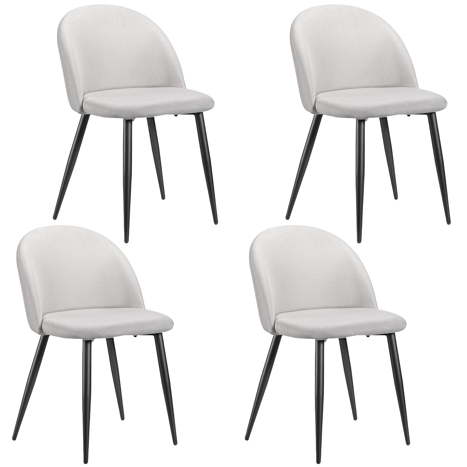 Yemaster Esszimmerstuhl 4er-Set Esszimmerstühle mit Leinenpolster,Ergonomis günstig online kaufen