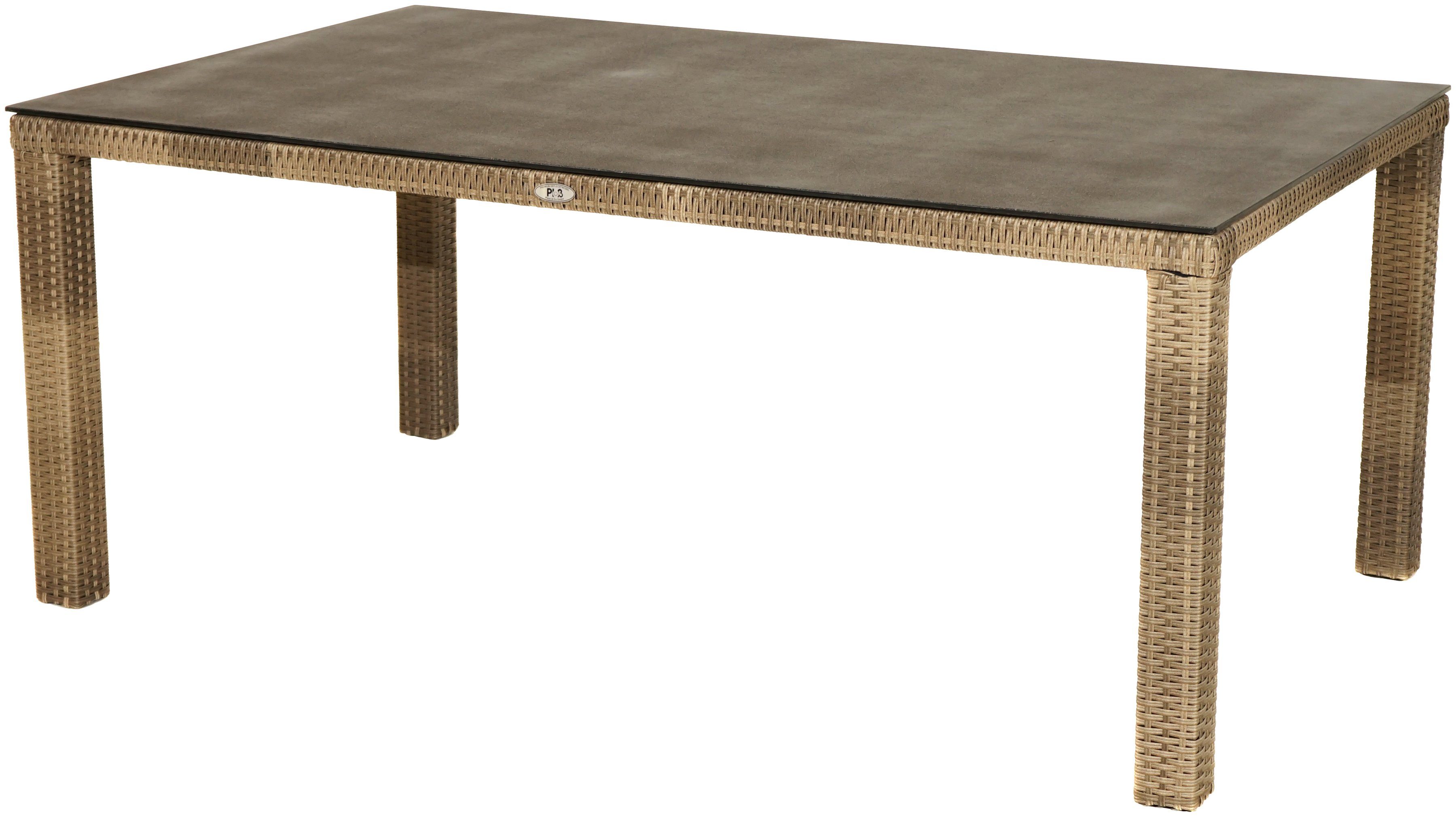 PLOSS Gartentisch »Rabida Comfort«, Polyrattan, 180x75x110 cm