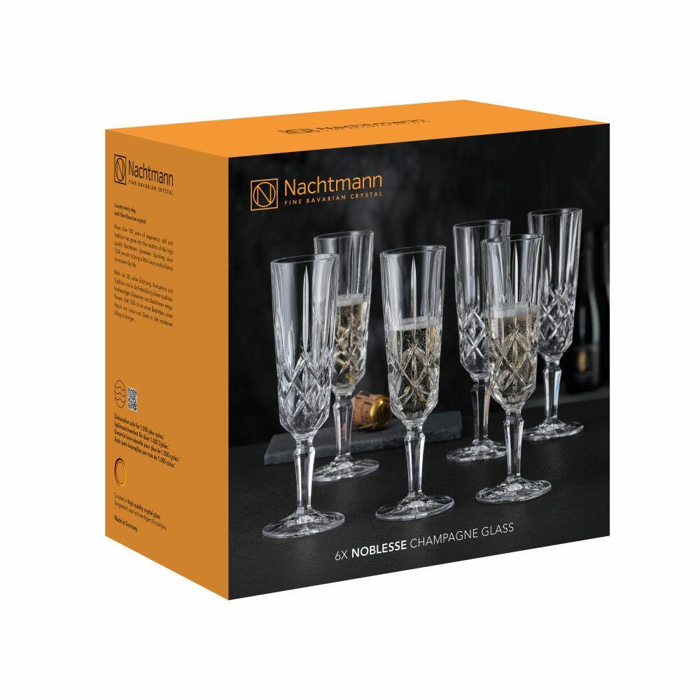 Nachtmann Champagnerglas Noblesse 6-tlg., 6-tlg., Kristallglas