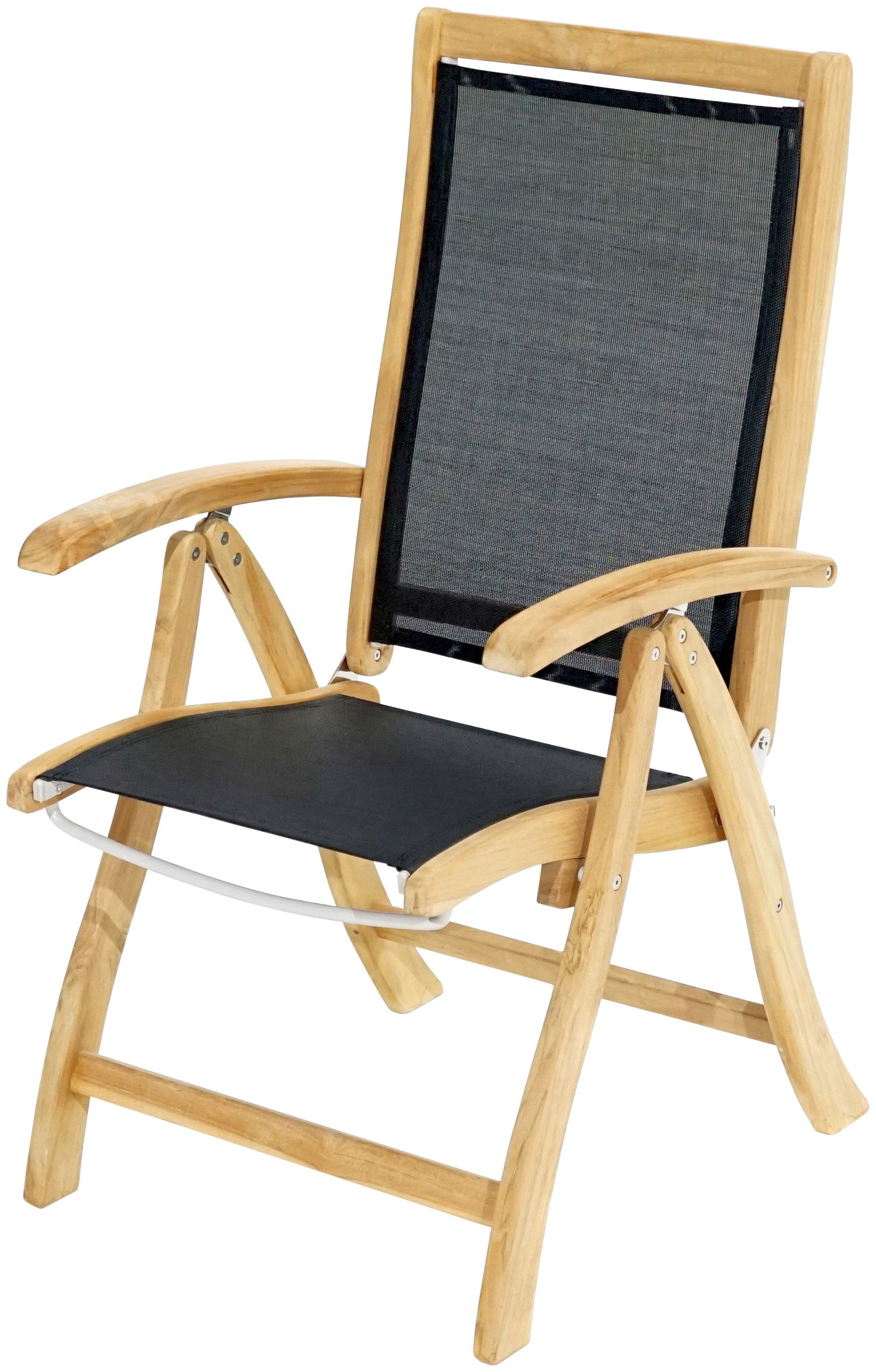 PLOSS Gartenstuhl »Fairchild«, Teak/Textil, klappbar, Besonders