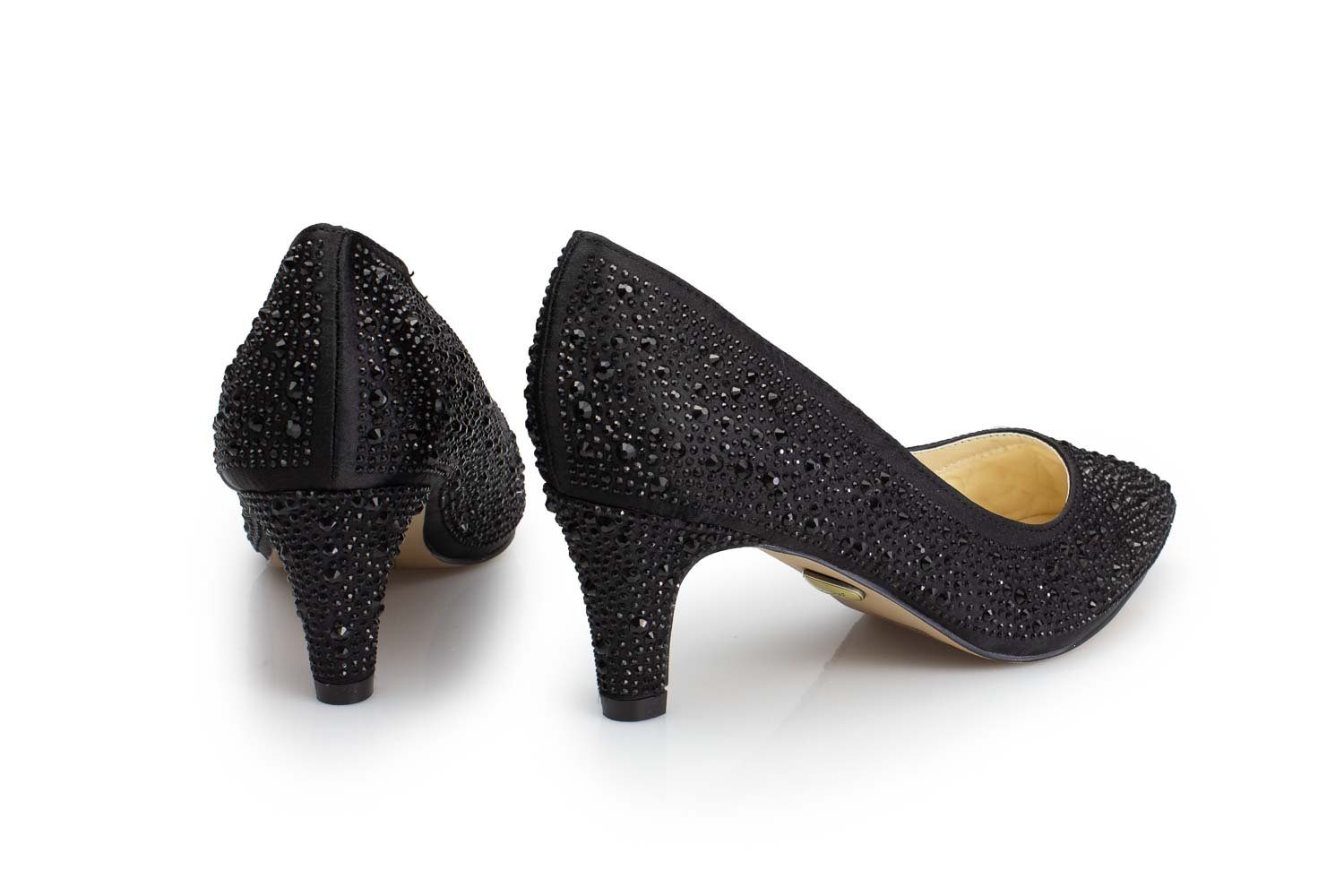 White Lady 925 zirkonia Satin-Strass - Brautschuhe Pumps – Bild 5 von 5