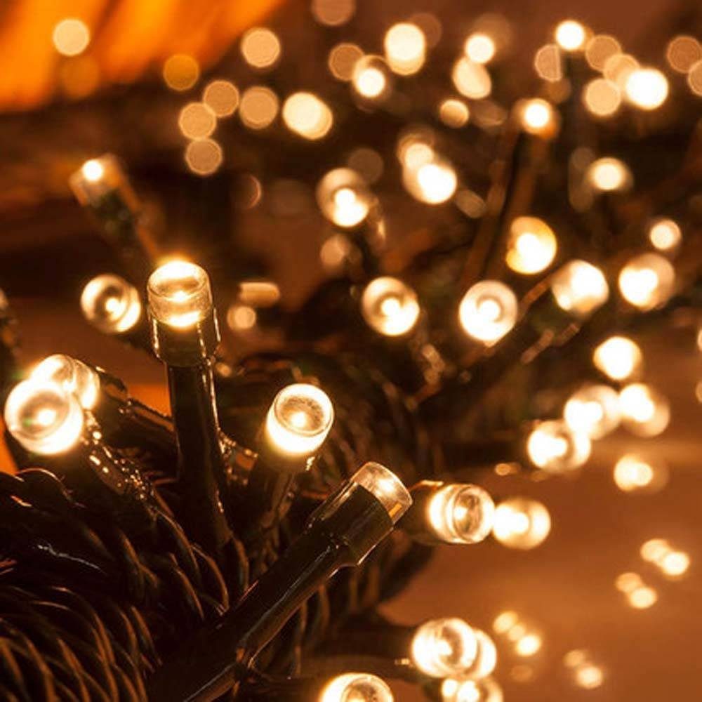 Sunicol LED-Lichterkette 10/20/50/100M, Solar, 8 Funktionen, Lichtsensorsteuerung, für Haus Garten Party Weihnachten Deko