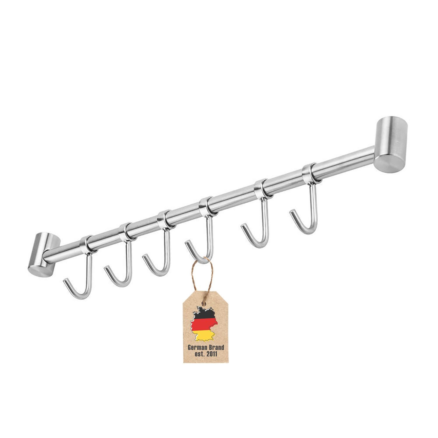 Intirilife Hakenleiste, (1 St., 1x Küchenleiste inkl. Montagematerial), Küchenleiste Hängeleiste Hakenleiste Küchenutensilienhalter Reiling