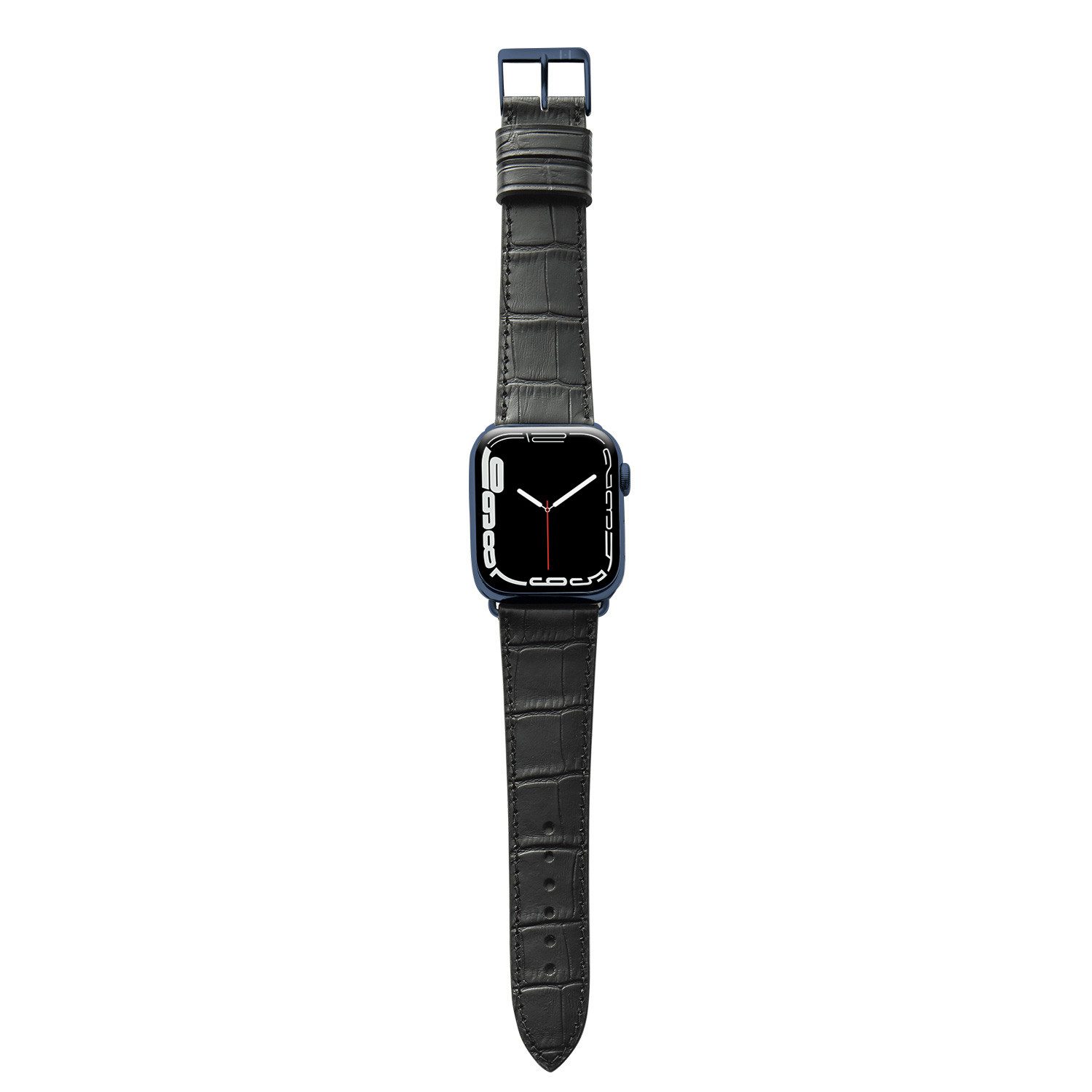 Selva Technik Uhrenarmband Lederarmband ROTHENBAUM, kompatibel mit Apple Watch 1-9, SE, Schwarz