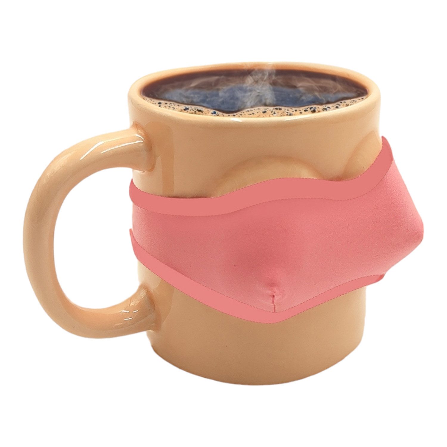 Mad Monkey Tasse Brüste Kaffeebecher Titten Tasse mit abnehmbaren Bikinitop