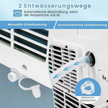 COSTWAY 3-in-1-Klimagerät, 9000BTU/2,75kW, für 75m³, Fernbedienung, 16℃-32℃