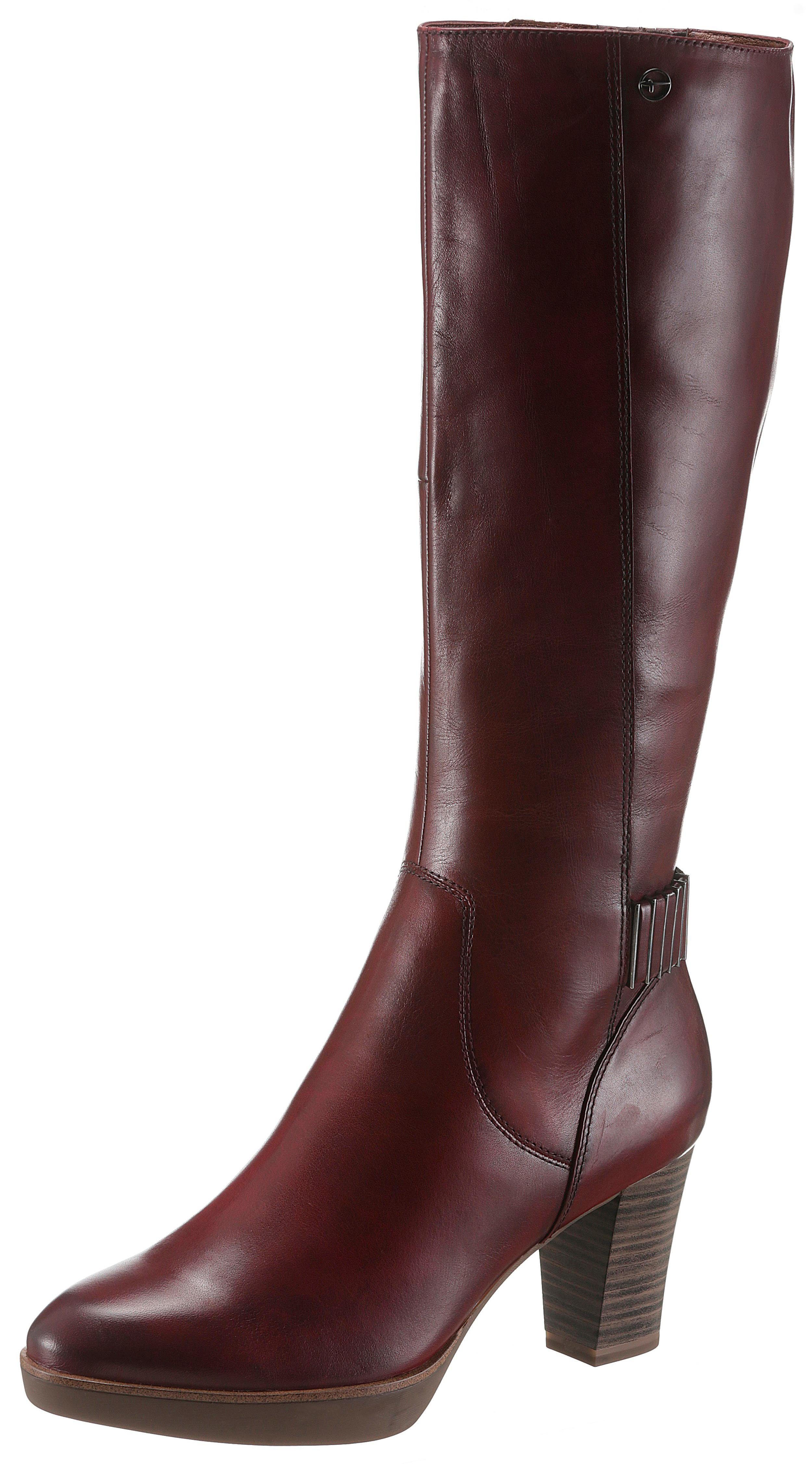 Tamaris Damen Stiefel Mit TOUCHit-Fußbett – Klassisches Design, Blockabsatz, Anti-Slide Technologie