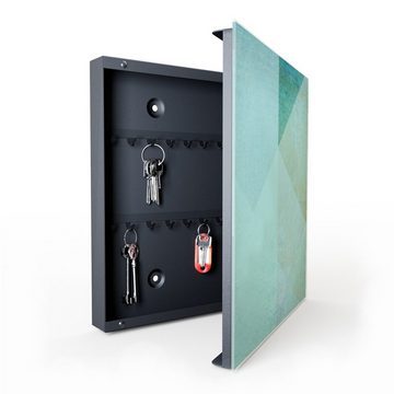 Primedeco Schlüsselkasten Magnetpinnwand mit Glasfront Farbige Schattierung (1 St)