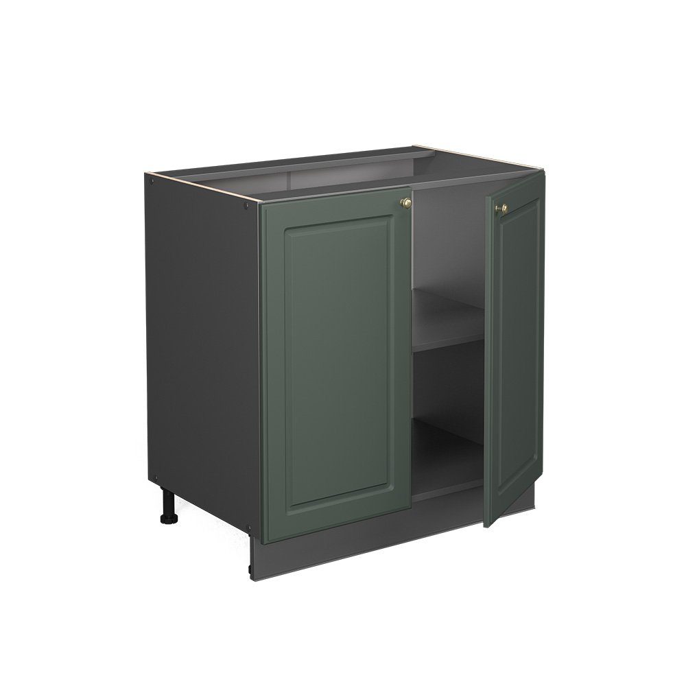 Vicco Spülenunterschrank Fame-Line, Grün-Gold Landhaus/Anthrazit, 80 günstig online kaufen
