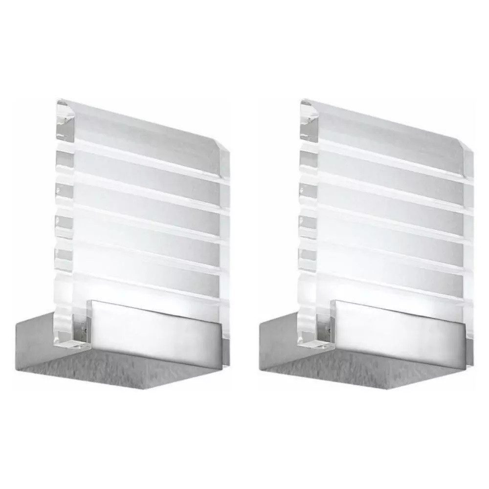 Intech LED Außen-Wandleuchte [2ERPACK] Wandlampe LED Wandleuchte Badezimmer, ohne Leuchtmittel, Kaltweiß, 230V Spiegel Glas Leuchte