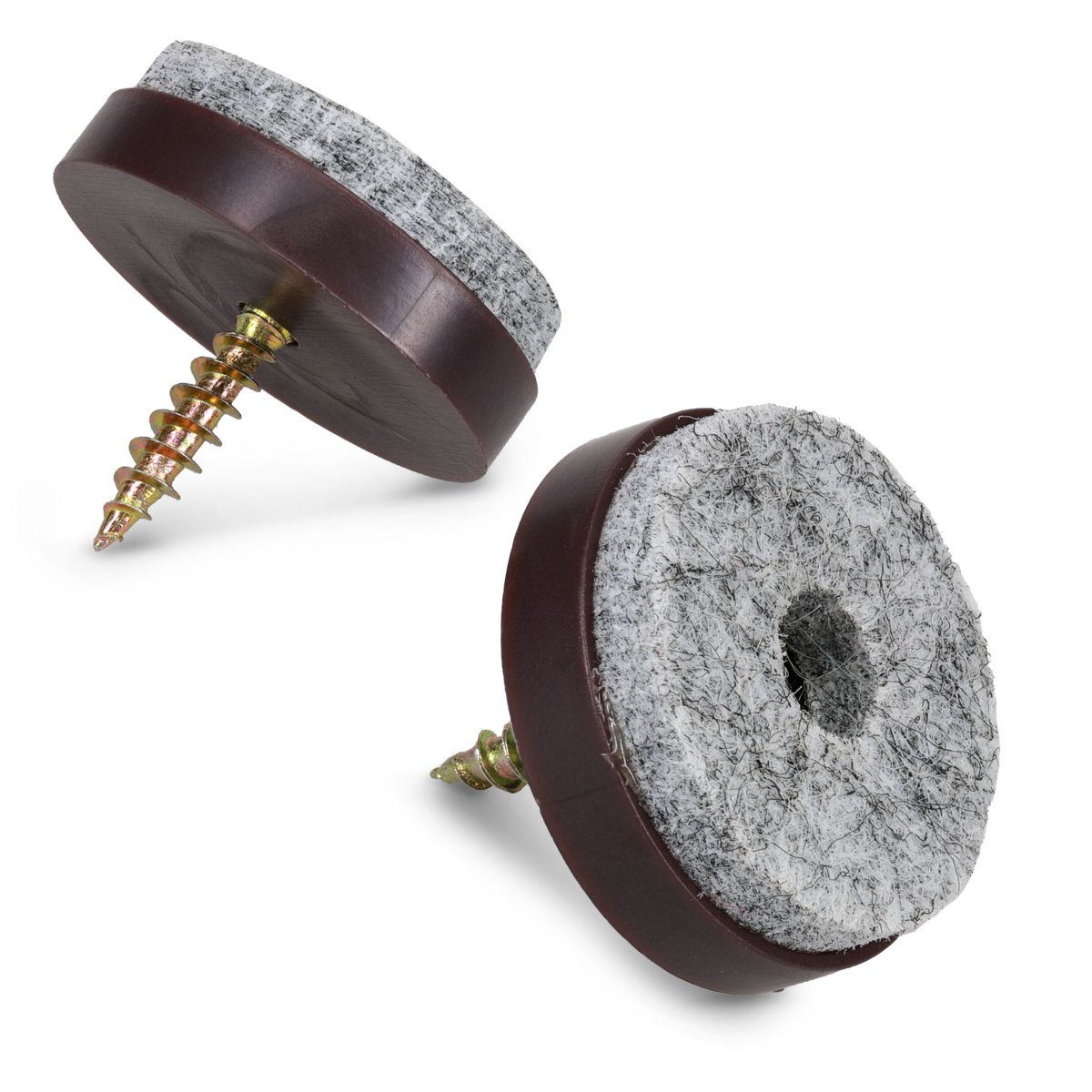 Möbelfuß 50x Filzgleiter mit Schraube, Bodenschutz für Möbel, rund, 28 mm