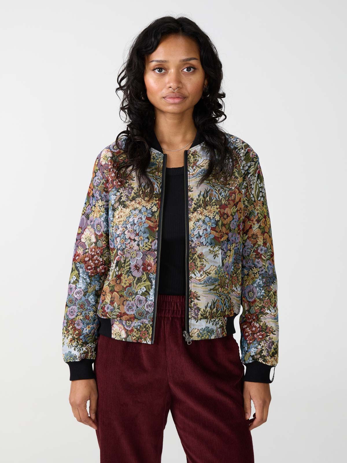 Yahmo Bomberjacke Berta Reversible Bomber Jacket Bouquet/Black