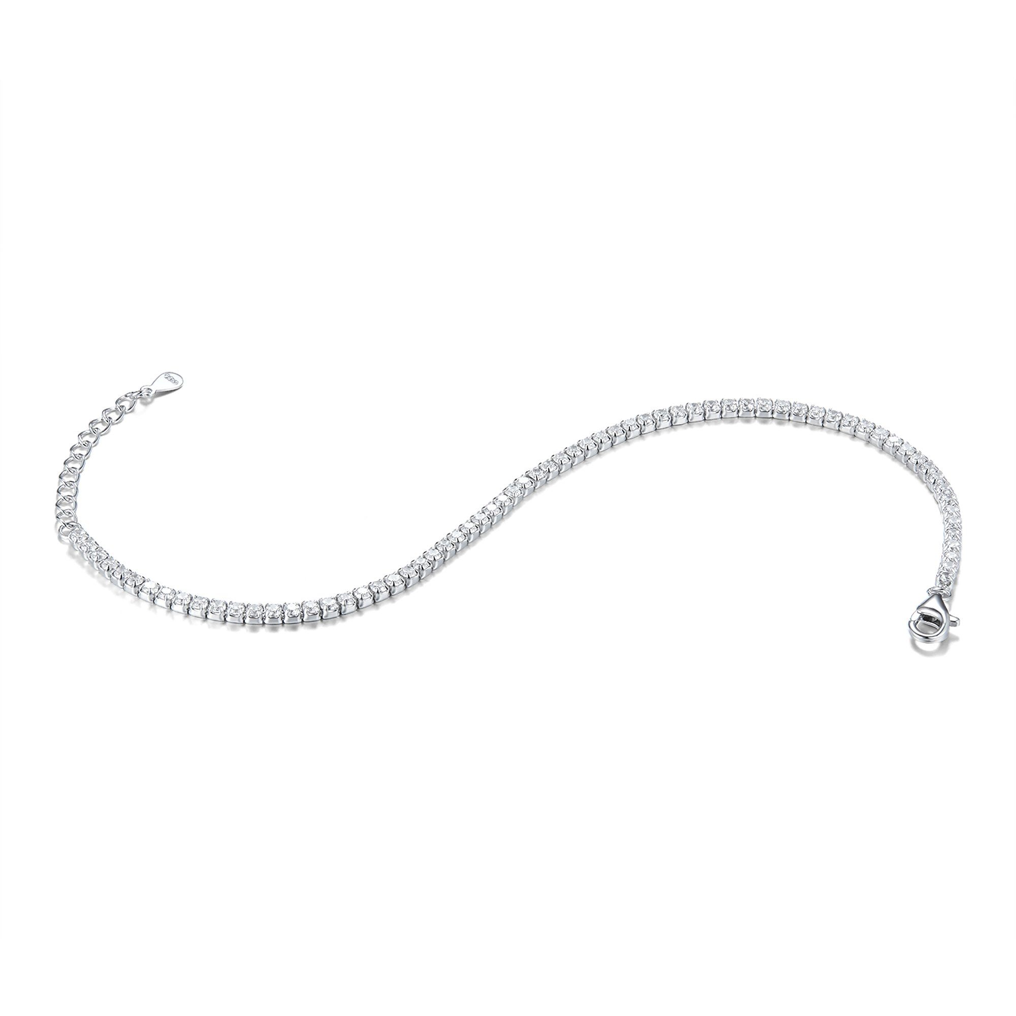 Schöner-SD Tennisarmband Silberarmband Tennis-Armband mit Zirkonia Kristall günstig online kaufen