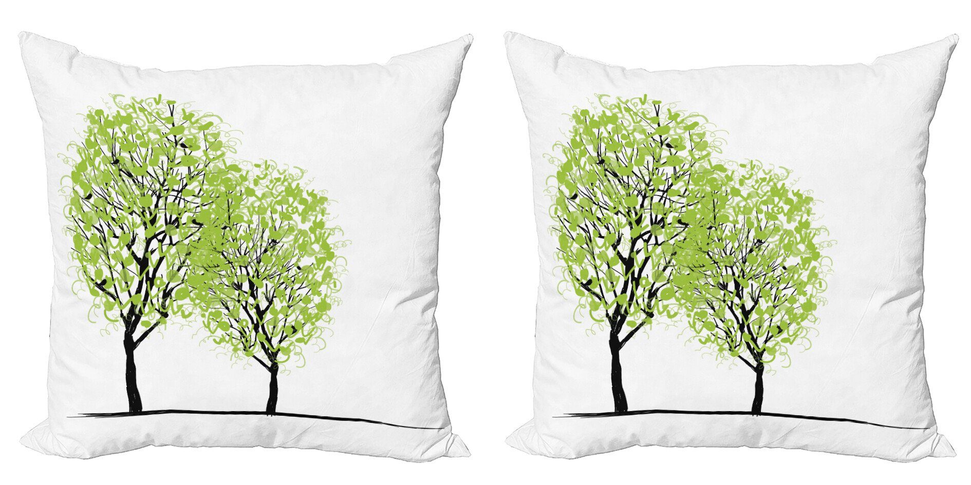 Kissenbezüge Modern Accent Doppelseitiger Digitaldruck, Abakuhaus (2 Stück), Baum des Lebens Warme Jahreszeit Baum
