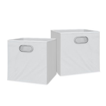 Vicco Faltbox Faltkiste Aufbewahrungsbox 30x30 cm Weiß 2-er Set