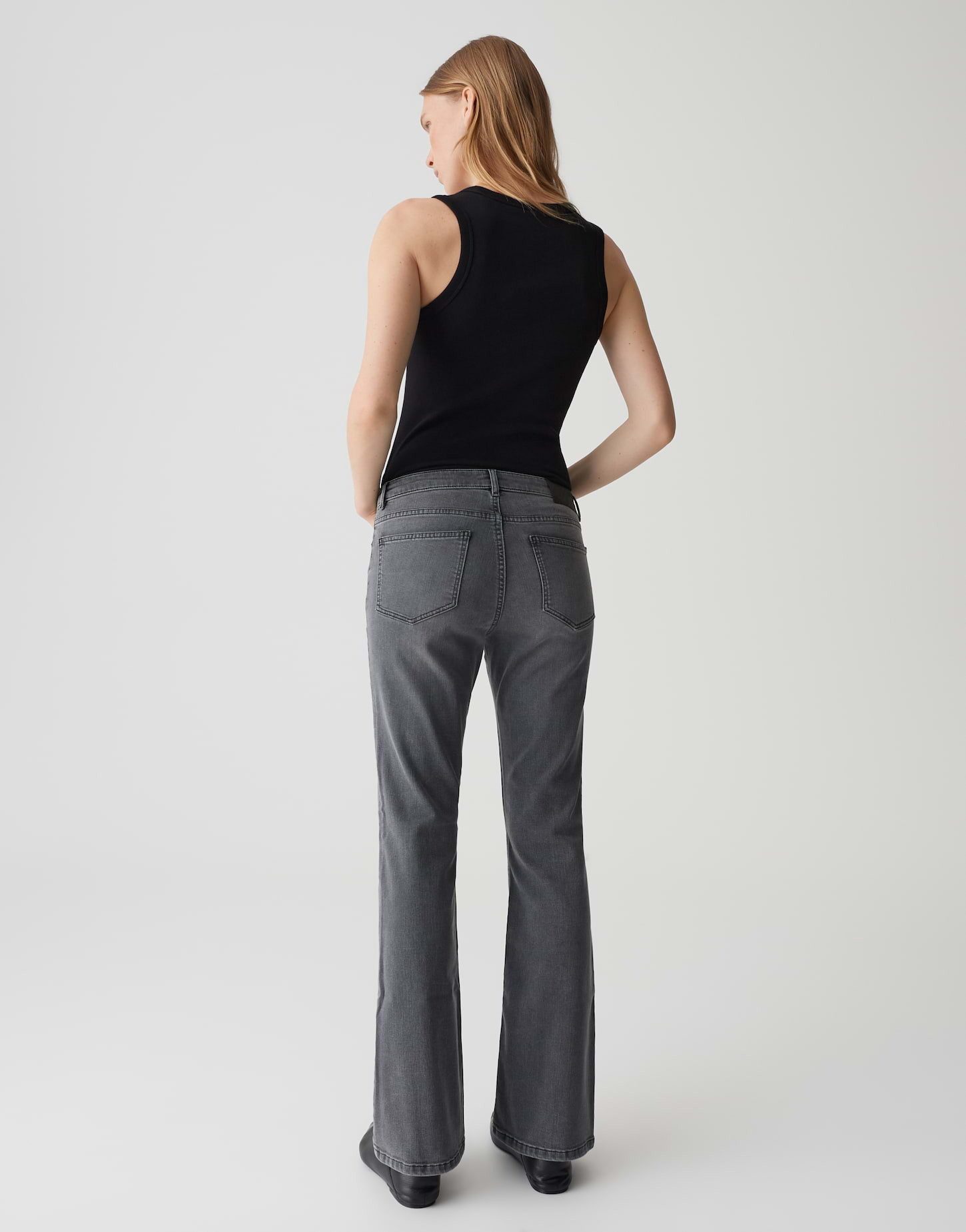 OPUS PANTS 5-Pocket-Jeans ENJA HOPE aus BCI Cotton Low Rise Long, BCI Cotton, leichte Used-Effekte