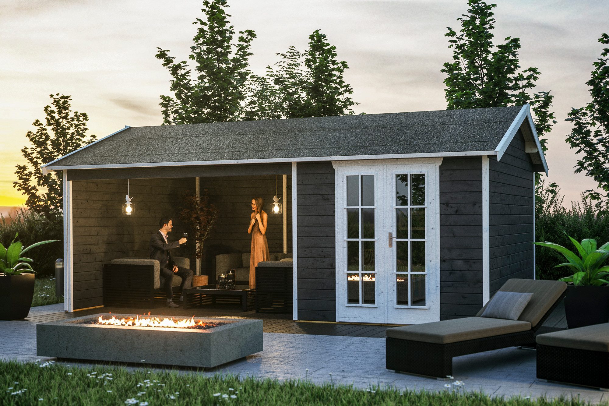 Skanholz Gartenhaus Tilburg, BxT: 653x42...