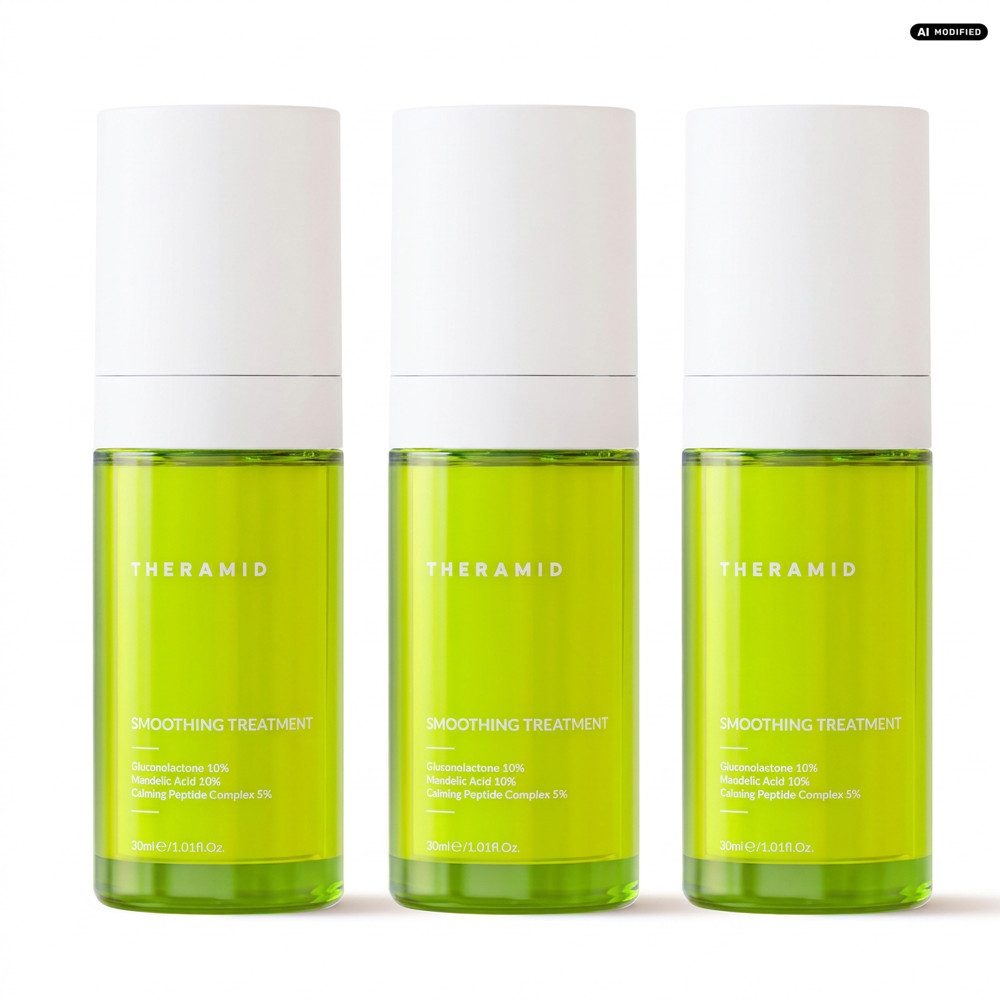 NICHE BEAUTY LAB Gesichtsserum Niche Beauty Lab Theramid Smoothing Treatment 3er Set, 1-tlg., 20 % Säuremischung mit 10 % AHA, 10 % PHA und 5 % Peptidkomplex