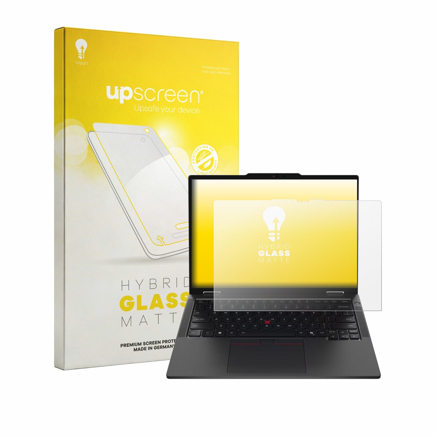 upscreen Displayschutzglas Folie für Lenovo ThinkPad T14s 2-in-1 Gen 2, Schutzfolie Glas Panzer Display Schutz matt