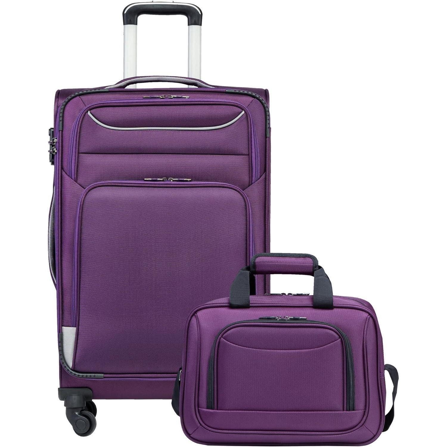 LuxusKollektion Koffer Koffer Trolley Reisekoffer 4 Rollen Stoffkoffer Handgepäck TSA-Schloss