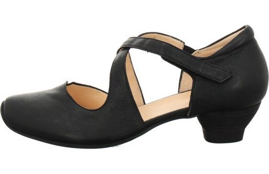 Spangenpumps Klettverschluss AIDA schwarz-uni DAMEN mit Think!