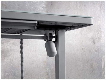 Bega Consult Computertisch Elektrisch verstellbarer Schreibtisch Stehtisch LIFT4HOME grau mit USB