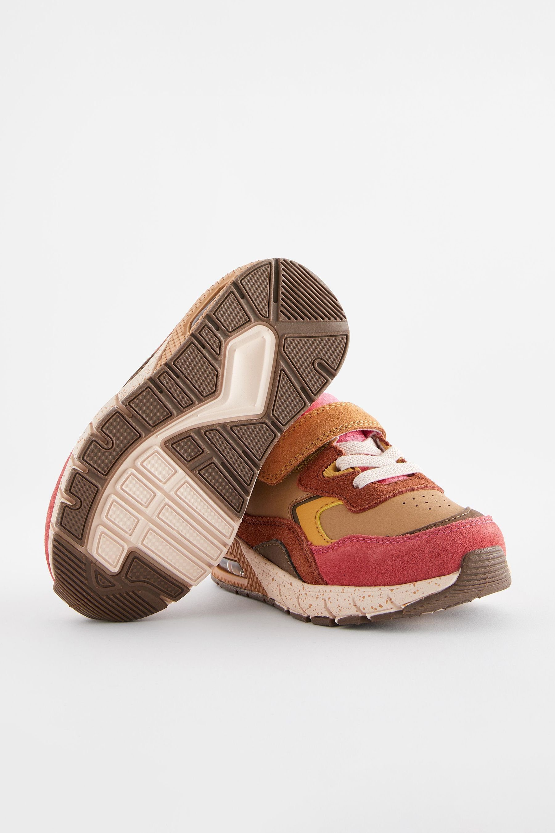 Sneaker Brown Next mit Robuste Pink Schnürsenkeln elastischen (1-tlg) & Sneaker
