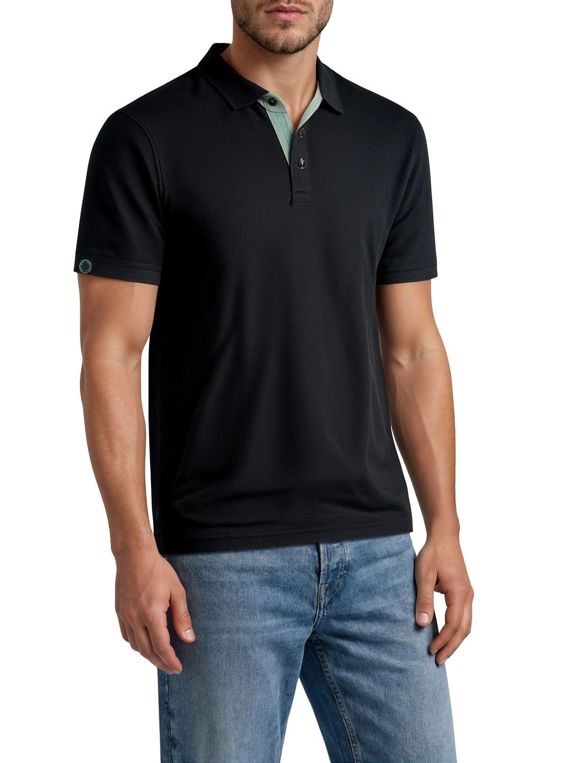 DENIMFY Poloshirt Herren Polohemd DFRay 3er Pack Regular Fit (Vorteilspack, 3-tlg) Basic Sommer Shirt aus 100% Baumwolle