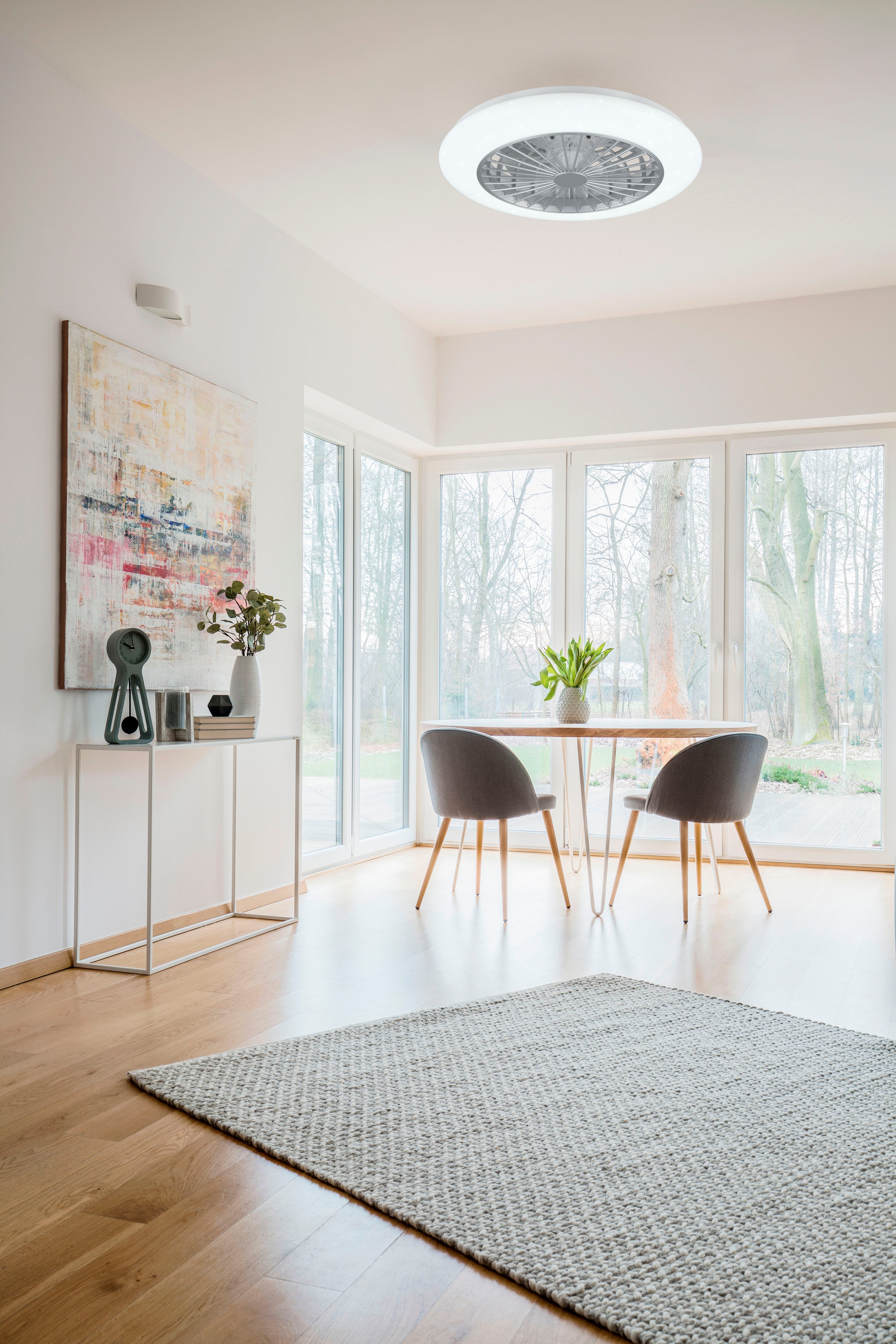 Reality Leuchten LED Deckenleuchte Stralsund Deckenventilator, Farbwechsel, günstig online kaufen