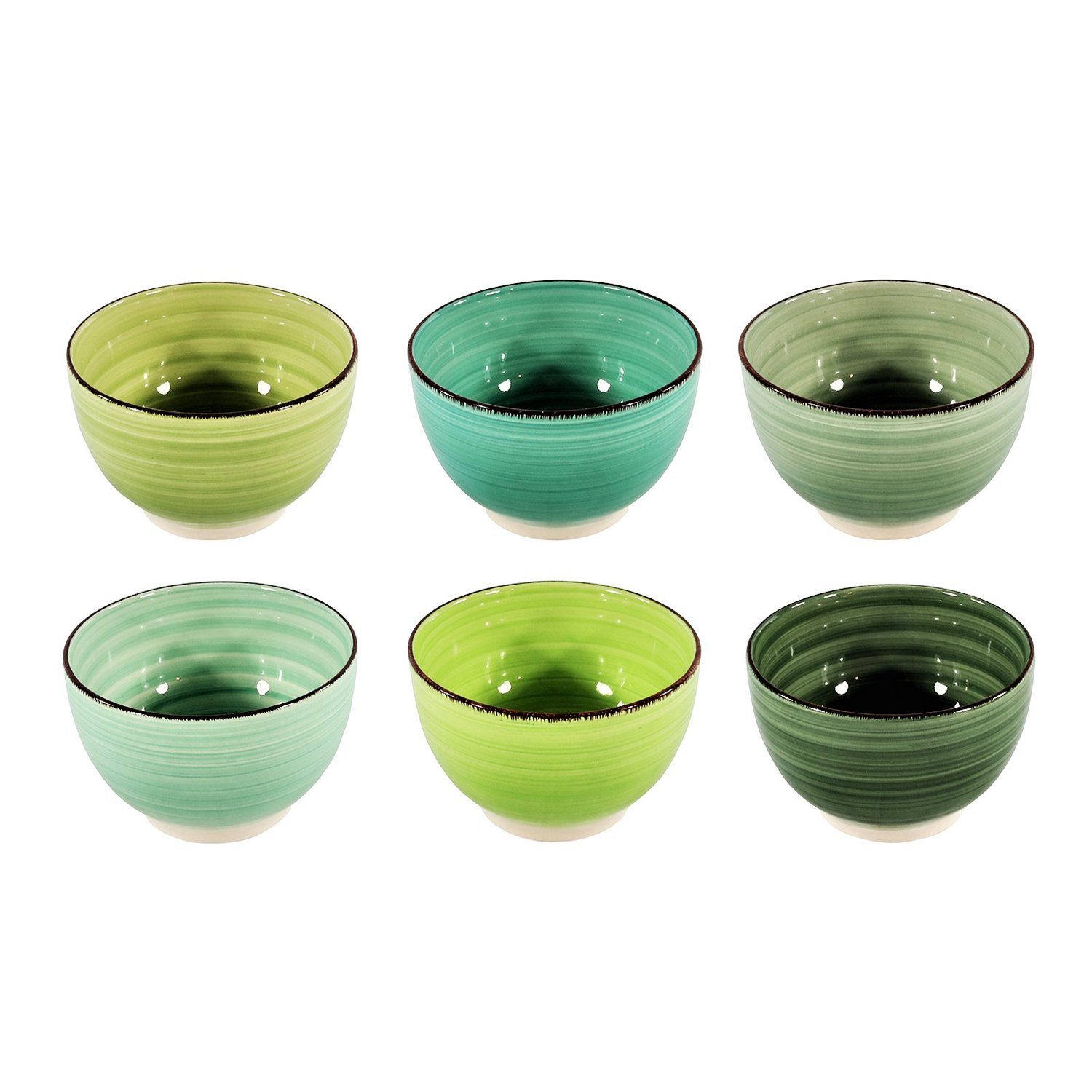 DRULINE Geschirr-Set Geschirrserie Kombiservice Keramik Grüne Porzellan
