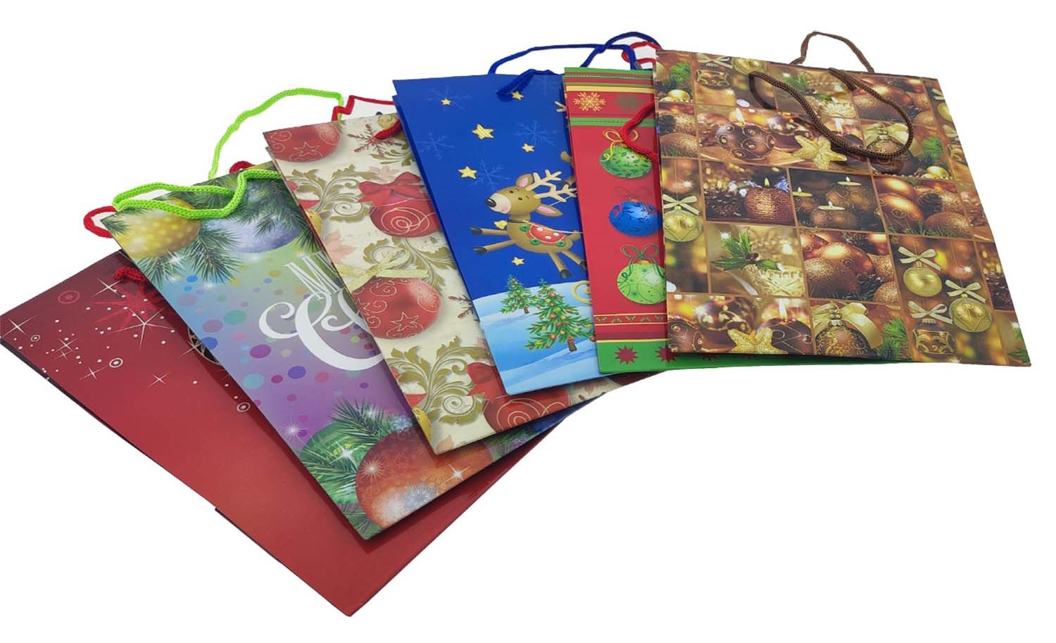 HundB Geschenkfolie Geschenktüte Weihnachten groß 1 Stück Motiv, (1St), Weihanchten Geschenke Verpackung Geschenkverpackung