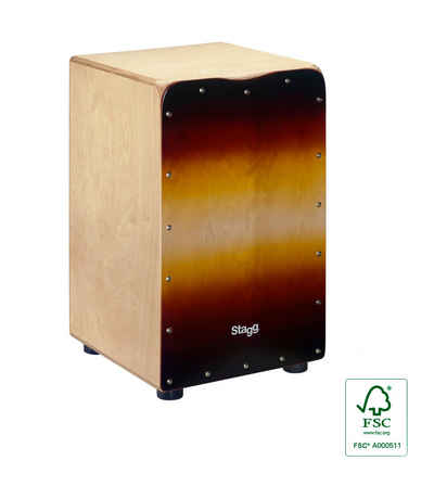 Stagg Cajon Standard-Розмір Birken-Cajon mit Frontplatten-Finish in Sunburst