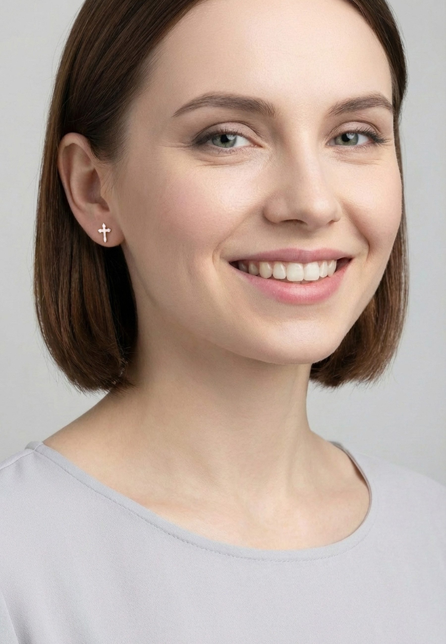 Sofia Milani Paar Ohrstecker Kreuz, 925 Silber Damen Schmuck - E1189 günstig online kaufen