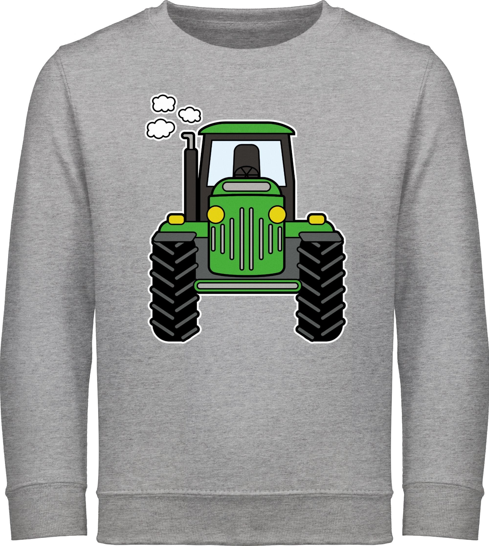 Grau Shirtracer meliert Traktor 3 Traktor Sweatshirt Front