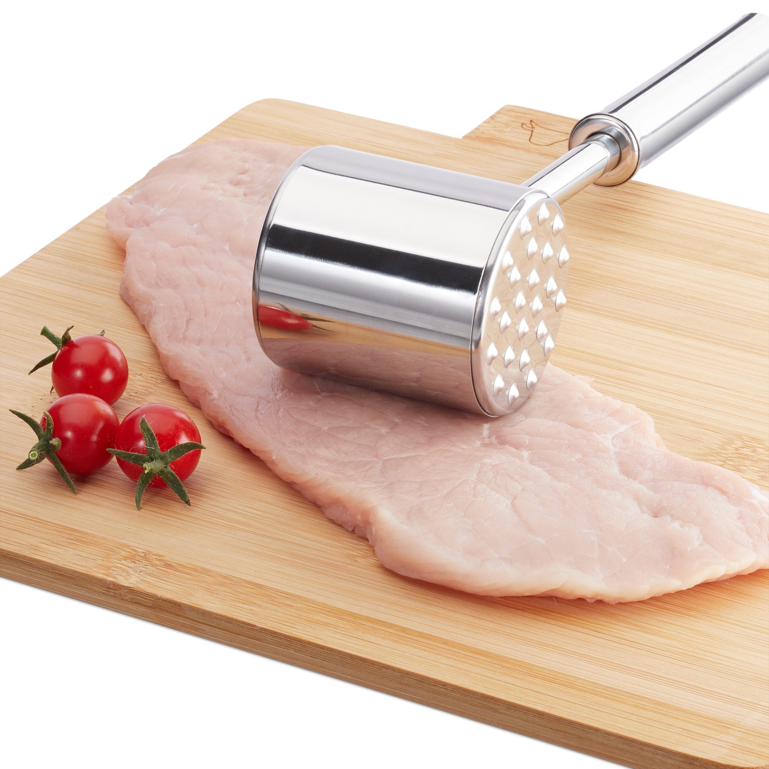 relaxdays Fleischklopfer aus Edelstahl