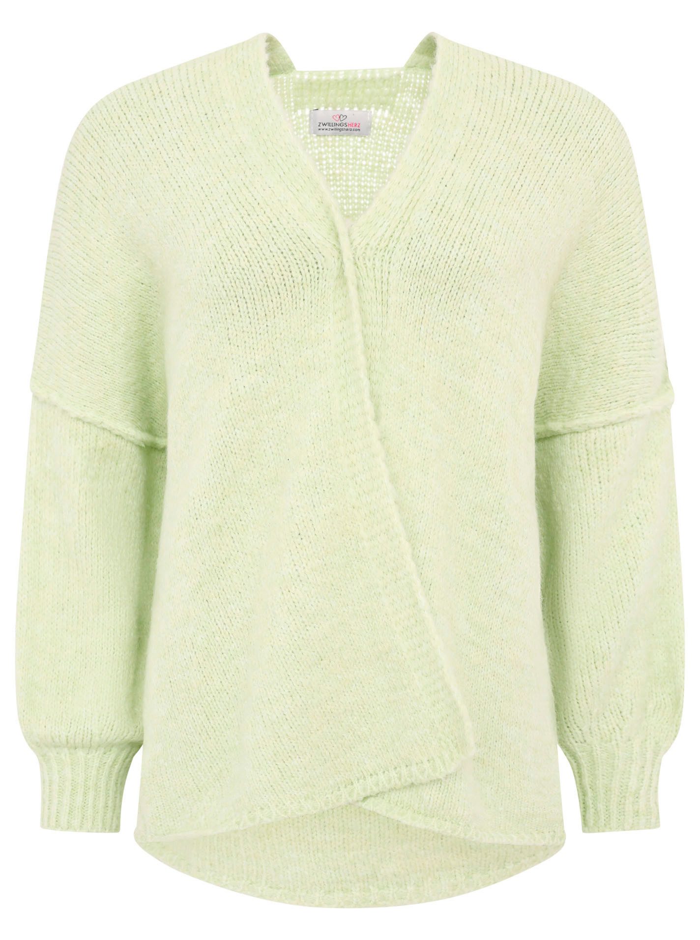 Zwillingsherz Cardigan Stilvolle Naht & Wolle